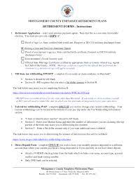 RETIREMENT FORMS - Instructions